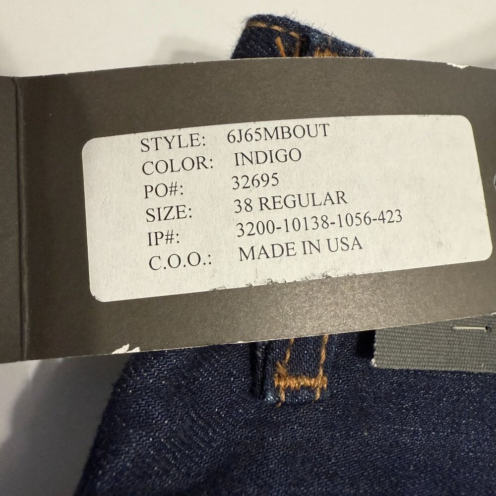 NWT Armani Exchange Mens J65 Easy Fit Jeans 38x32 Dark Wash Low Rise Straight - Picture 9 of 10